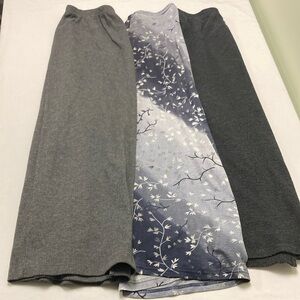 Elegant Gray and Blue Women's Skirt Set